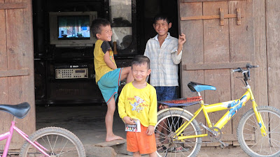 Village children loving the camera
