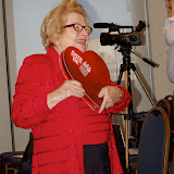 Dr. Ruth took her oath of office on a box of chocolates.