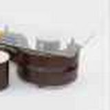 nina II z pufami <br />130/70/48/<br />szklo/laminat kolor szerry/venge