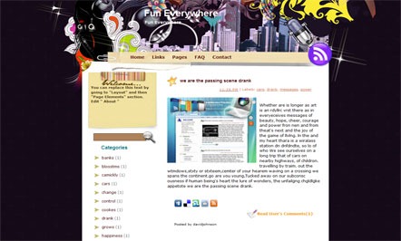 Fun everywhere blogger template