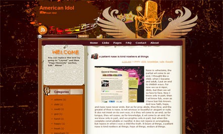 American Idol Blogger Template American Idol Blogger Template