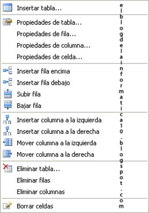 Insertar tabla con Windows Live Writer