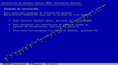 Instalación de Windows Server 2003