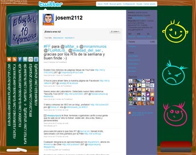 fondo Twitter efecto pizarra