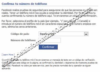 verificar cuenta de Facebook