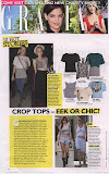Grazia UK June 8th, 2009 - Canyon Feathers crop top