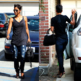 Halle Berry-- Los Angeles June 17th & 18th 2010-- Wildfox Denim Skinny Jeans in Dark Rip