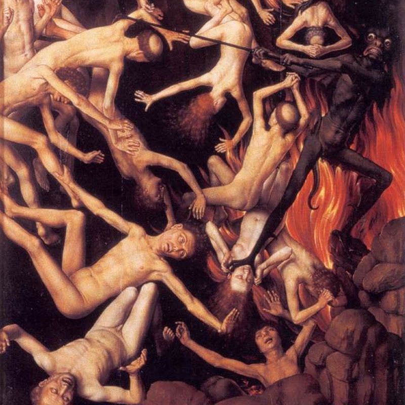 detail from The Last Judgment painted by Hans Memling 1430--1494