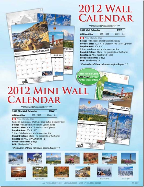 Calendar 2012