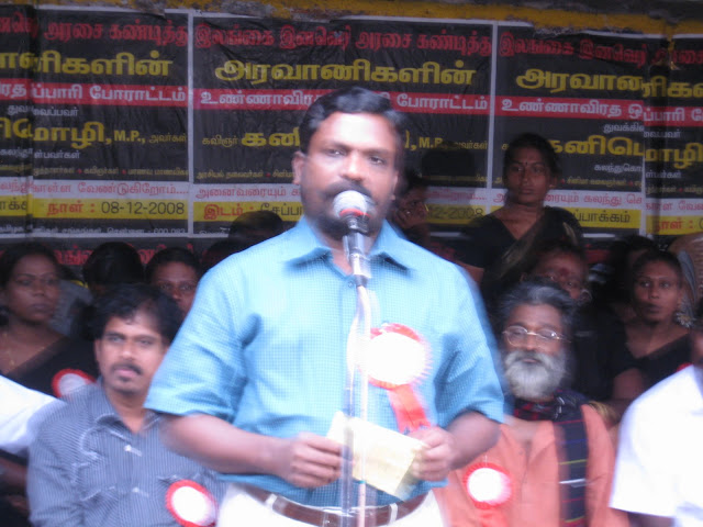 Thiruma sir delivering a speech at the event
