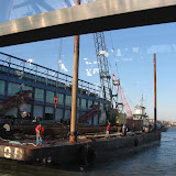 The Barge and crane that helped move the Science Barge to Yonkers.