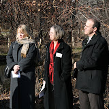 Irvington Mayor Nicola Coddington, Ann-Marie Mitroff, and Rick Magder