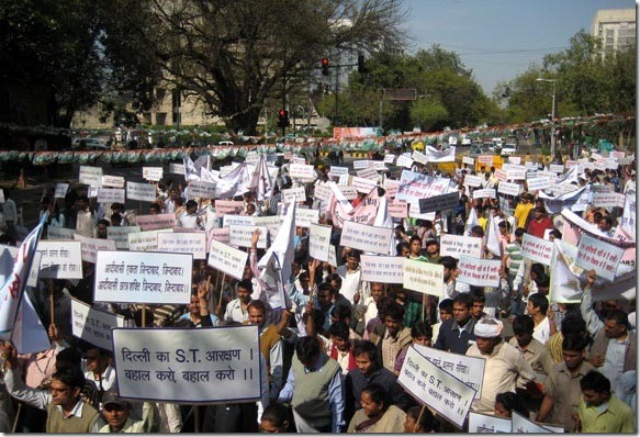 Tribal students Rally in delhi