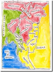 mizoram myanmar map