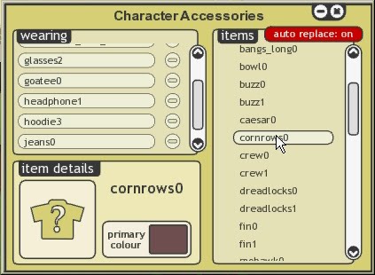 Accessory Selection