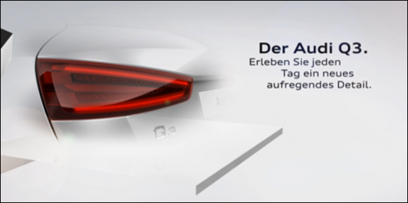 Nova imagem teaser do Novo Audi Q3