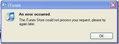 Apple iTunes Error