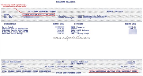 Penyata Gaji | Slip Gaji Online | Sistem e-Laporan Pendapatan