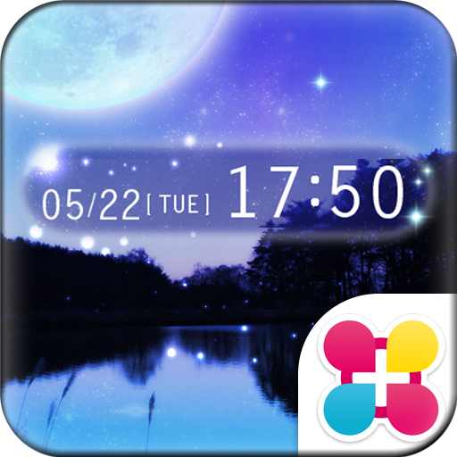 Night sky for[+]HOMEきせかえテーマ LOGO-APP點子