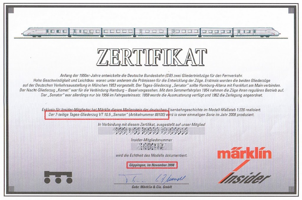Novedades 2010 Zertificat