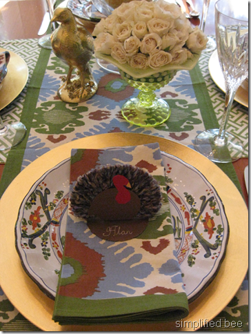 thanksgiving table decorations turkey place card