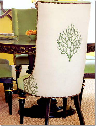 coral fabric back dining chair designer formal