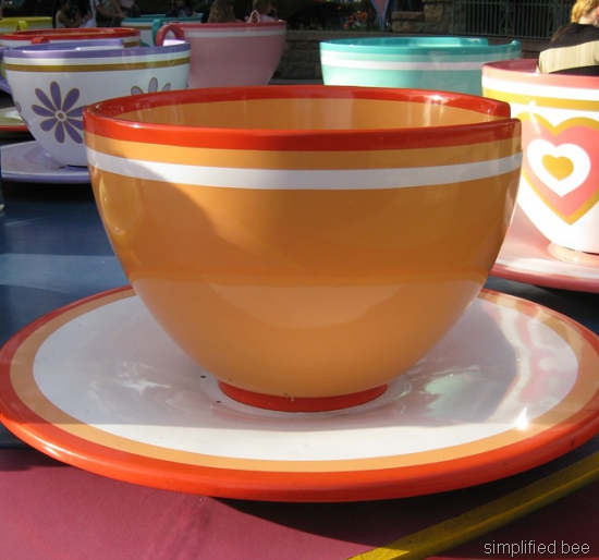 orange teacup ride at disneyland