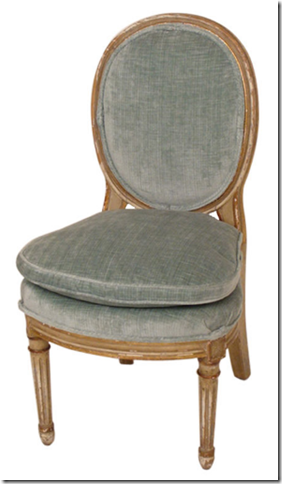 Louis XVl style slipper chair