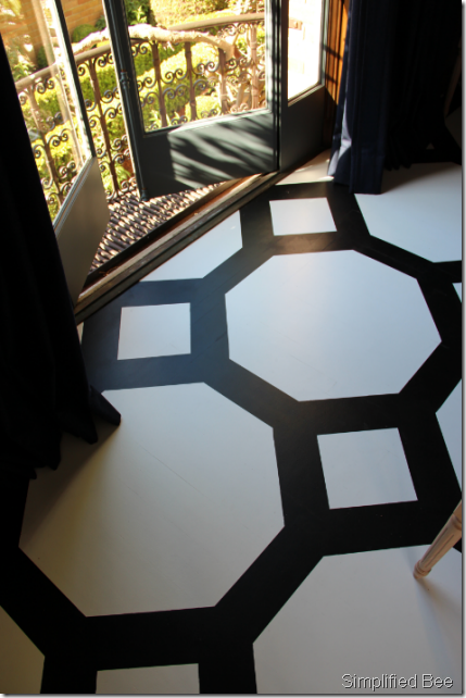 painted floor black white grant gibson showhouse