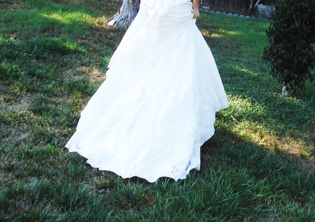 wedding dress stain