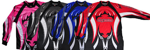 Junior Motocross Jersey Shirts Pink Black Blue Red