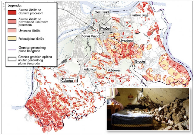 Mapa klizišta u Beogradu