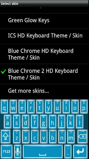 Blue Chrome 2 HD Keyboard Skin