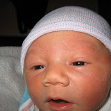Eye color... greyish? Newborn eyes still.