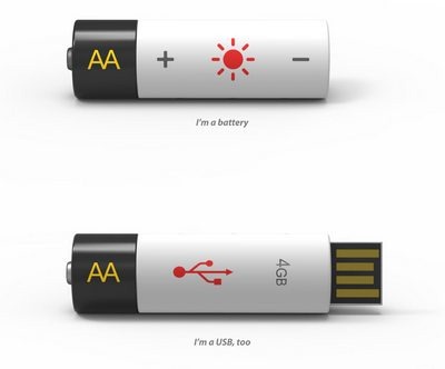 Rechargeable Battery and USB flash drive in one Rechargeable Battery and USB flash drive in one