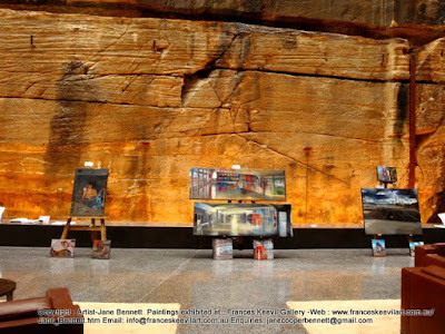 Exhibition of  plein air oil paintings of Barangaroo at the 2010 Sydney Open by industrial heritage artist Jane Bennett