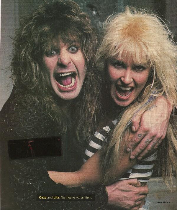Lita Ford and Ozzy Osbourne