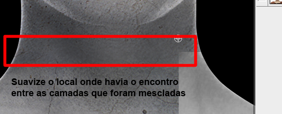 Suavize o encontro entre as duas camadas de textura