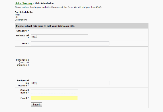 Webkios Link exchange directory