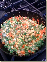 veggies in skillet