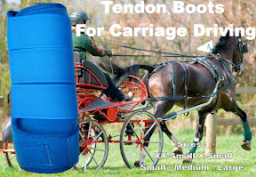 Carriage Driving Coloured Protective Tendon Boots Royal Blue