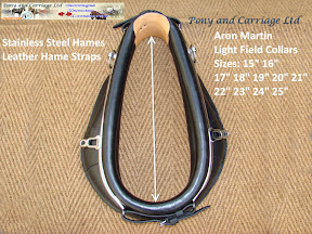 Light Field Working Collar Black With Stainless Steel Hames And Leather Hame Straps Aron Martin