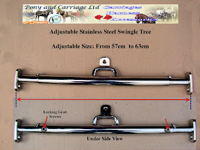 Adjustable Horse Carriage Stainless Steel Swingle Trees