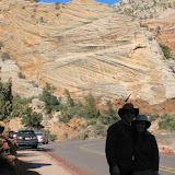 At Zion National Park.  Those sure are some sporty hats!