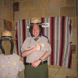 Dan poses as a park ranger.
