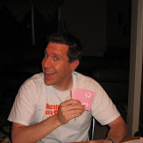 Dan has finally learned the family pasttime -- Euchre!