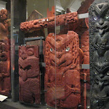 Maori carvings at the Auckland museum