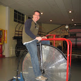 Dan rides the 1870's Penny Farthing
