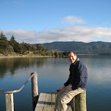 Dan enjoys the pier at Lake Te Anau