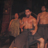 Demonstating a war dance -- “Haka”
